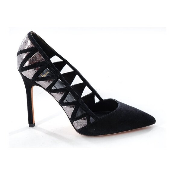BRIAN ATWOOD Nicolette Cut Out Pointed Toe Suede Pumps Heels - Picture 1 of 11
